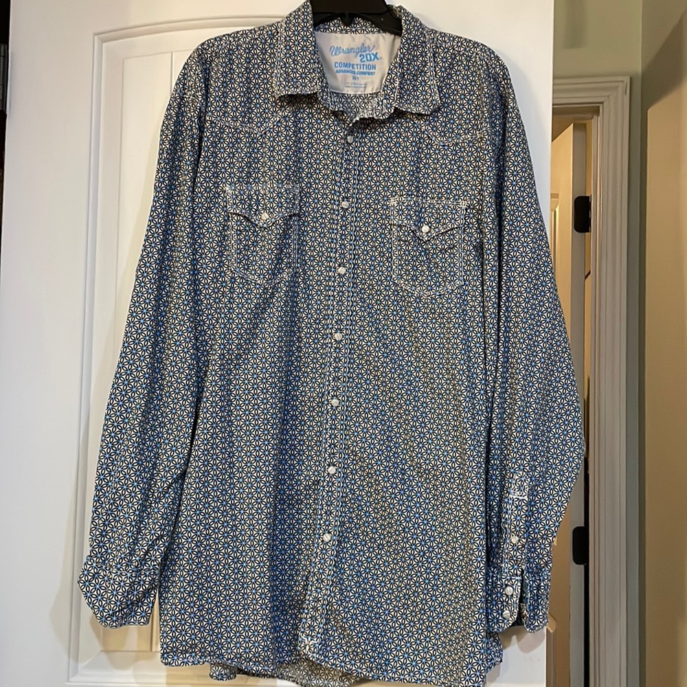 Wrangler 20X competition 2XLT peal snap long sleeve